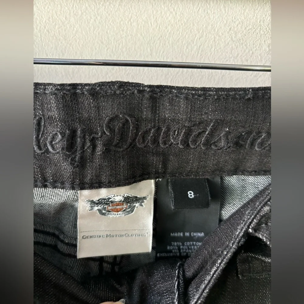 Harley-Davidson women’s black skinny jeans size 8‎